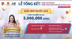 Lê Thanh Hồng Khánh, lớp 12A1 trường THPT chuyên Lê Quý Đôn, Đà Nẵng