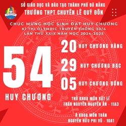 Trường THPT chuyên Lê Quý Đôn khẳng định vị thế với 54 giải thưởng và cú đúp Thủ khoa môn Vật lý - Á khoa môn Toán